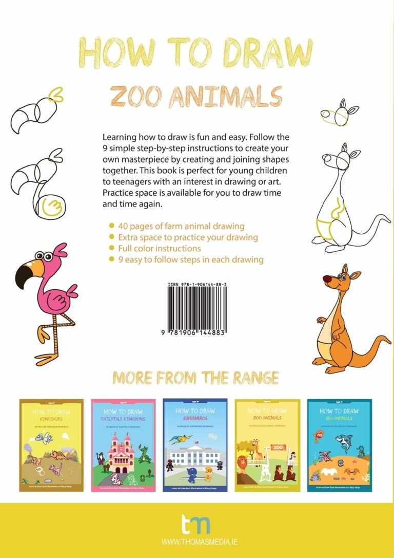 How to Draw Zoo Animals Step by Step for Kids and Beginner Adults.